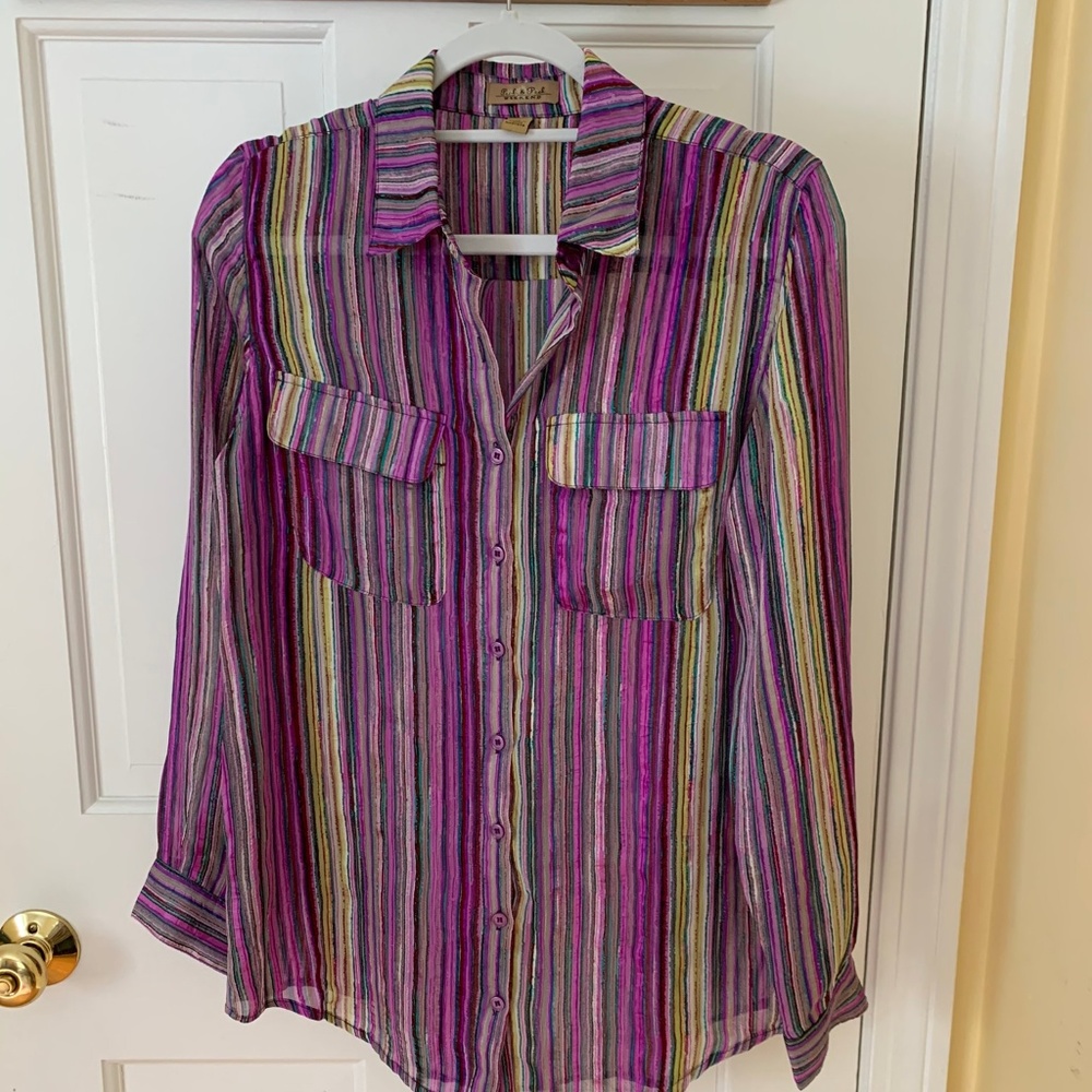 Anthropologie Peck & Peck Weekend Striped Blouse
